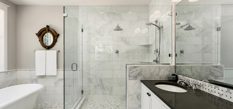 bathroom shower door installation in Susanville