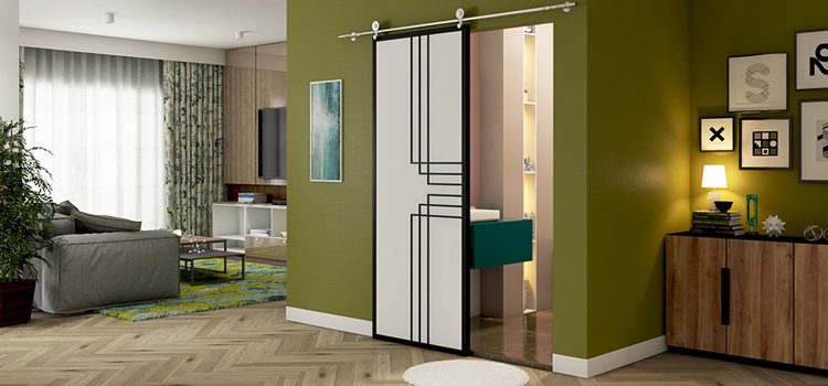 sliding bathroom door installation in Susanville